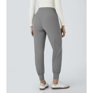 Halara High Waisted Plain Pocket Casual Joggers Gray Flannel Size S Tall NWT